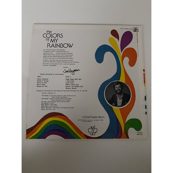 The Colors Of My Rainbow Joe Wayman 1978 LP MK-87-733 Good Apple Records VG+ - Picture 2 of 7